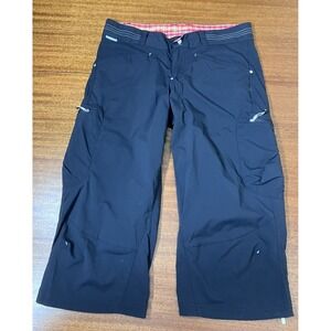 Peak Performance Dexie PP Black Hiking Cargo Pants Women Small Capri Summer Wide